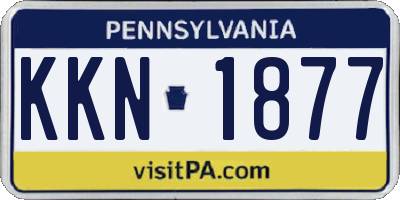 PA license plate KKN1877