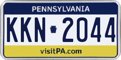 PA license plate KKN2044