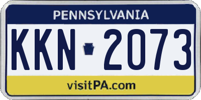 PA license plate KKN2073