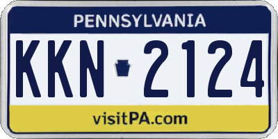 PA license plate KKN2124