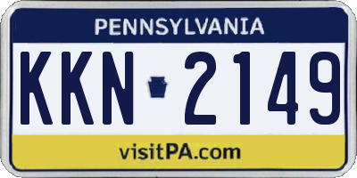 PA license plate KKN2149