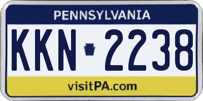 PA license plate KKN2238