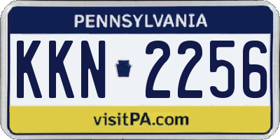 PA license plate KKN2256