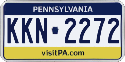 PA license plate KKN2272