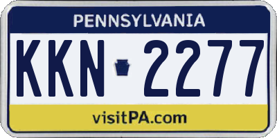 PA license plate KKN2277