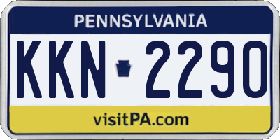PA license plate KKN2290