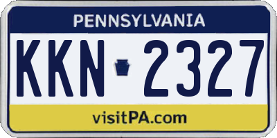 PA license plate KKN2327
