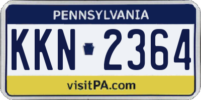 PA license plate KKN2364