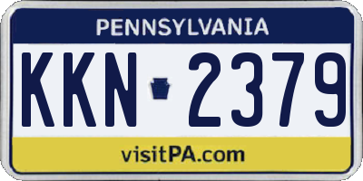 PA license plate KKN2379