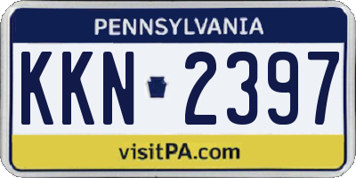 PA license plate KKN2397