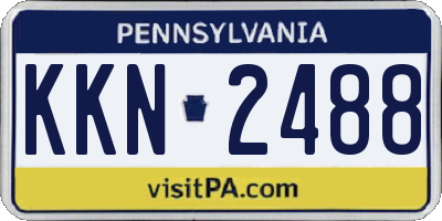 PA license plate KKN2488