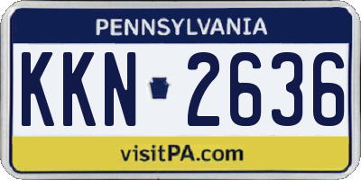 PA license plate KKN2636