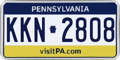 PA license plate KKN2808