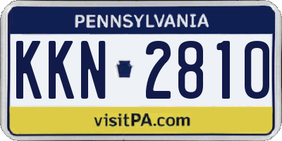 PA license plate KKN2810