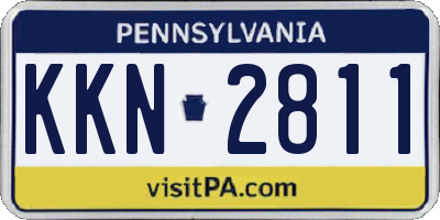 PA license plate KKN2811
