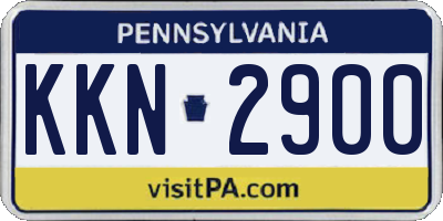 PA license plate KKN2900