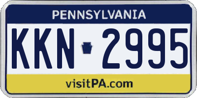PA license plate KKN2995