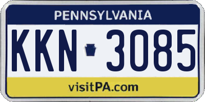 PA license plate KKN3085