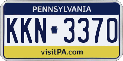 PA license plate KKN3370