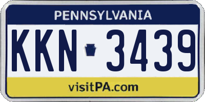 PA license plate KKN3439