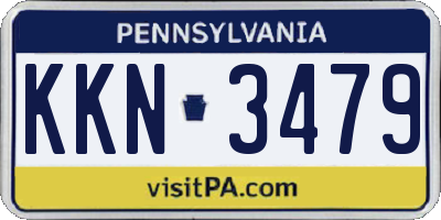 PA license plate KKN3479