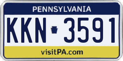 PA license plate KKN3591