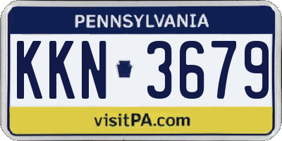 PA license plate KKN3679