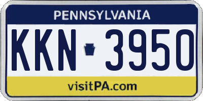 PA license plate KKN3950