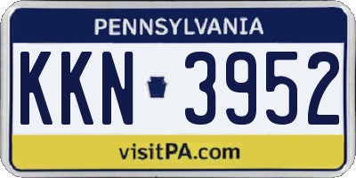 PA license plate KKN3952