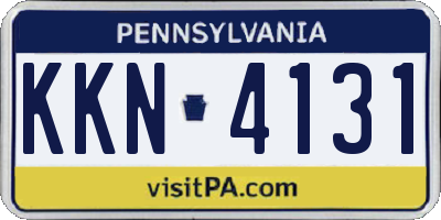 PA license plate KKN4131