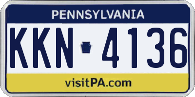 PA license plate KKN4136