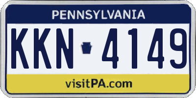 PA license plate KKN4149