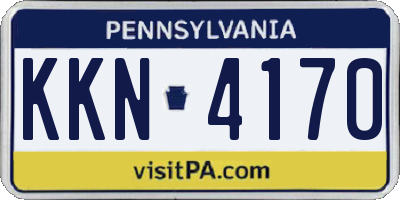 PA license plate KKN4170