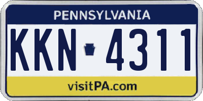 PA license plate KKN4311