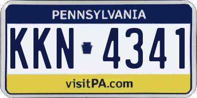 PA license plate KKN4341