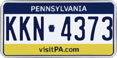 PA license plate KKN4373