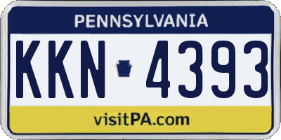 PA license plate KKN4393
