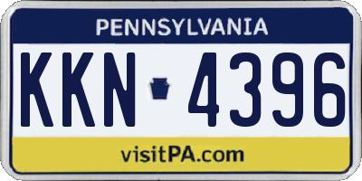 PA license plate KKN4396