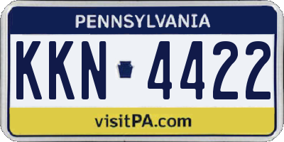 PA license plate KKN4422