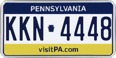 PA license plate KKN4448