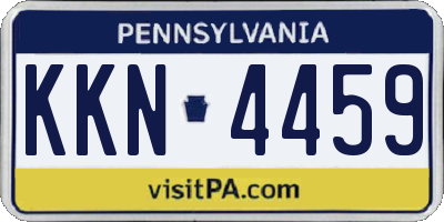 PA license plate KKN4459
