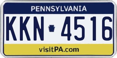 PA license plate KKN4516