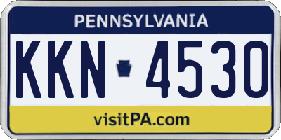 PA license plate KKN4530