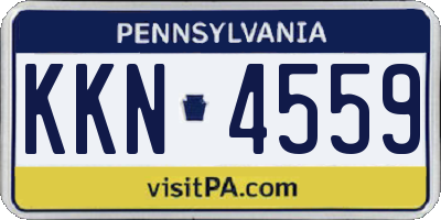 PA license plate KKN4559