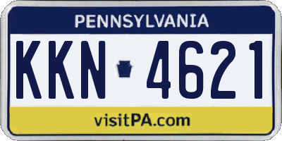 PA license plate KKN4621