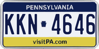 PA license plate KKN4646
