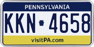 PA license plate KKN4658