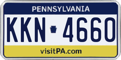 PA license plate KKN4660