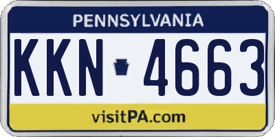 PA license plate KKN4663