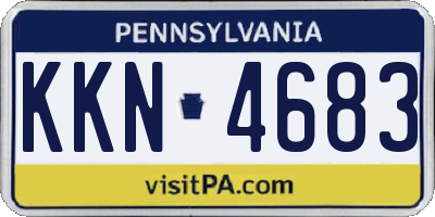 PA license plate KKN4683